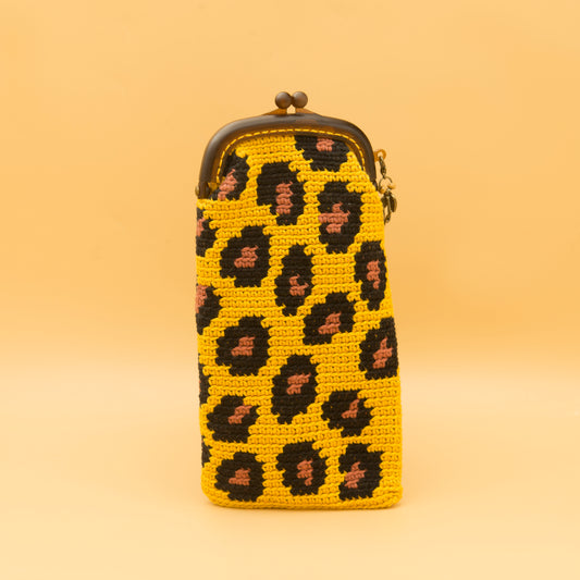 Funda de gafas de crochet LEOPARDO.