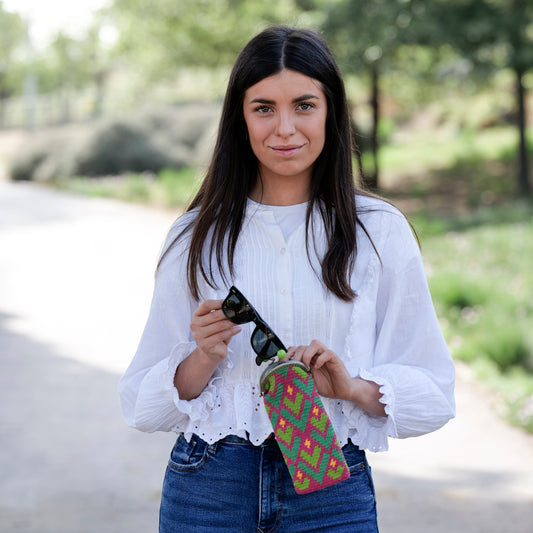Funda de gafas de crochet PÉTALOS