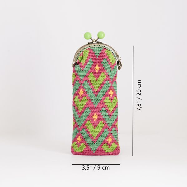 Funda de gafas de crochet PÉTALOS