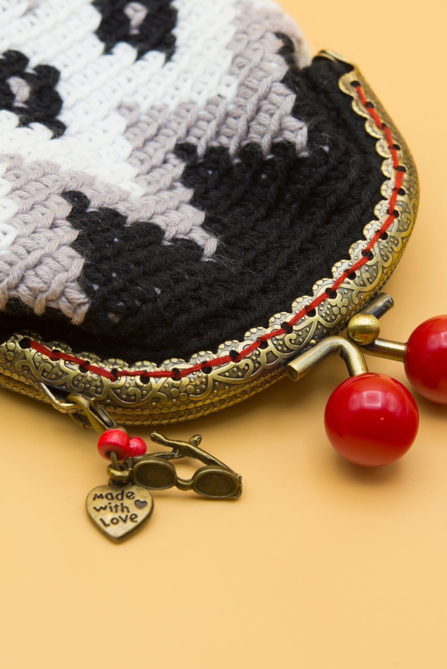Funda de gafas de crochet JACQUARD