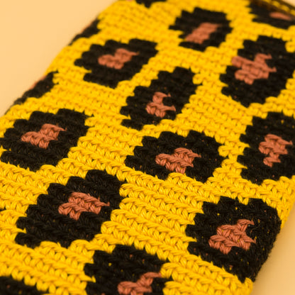 Funda de gafas de crochet LEOPARDO.
