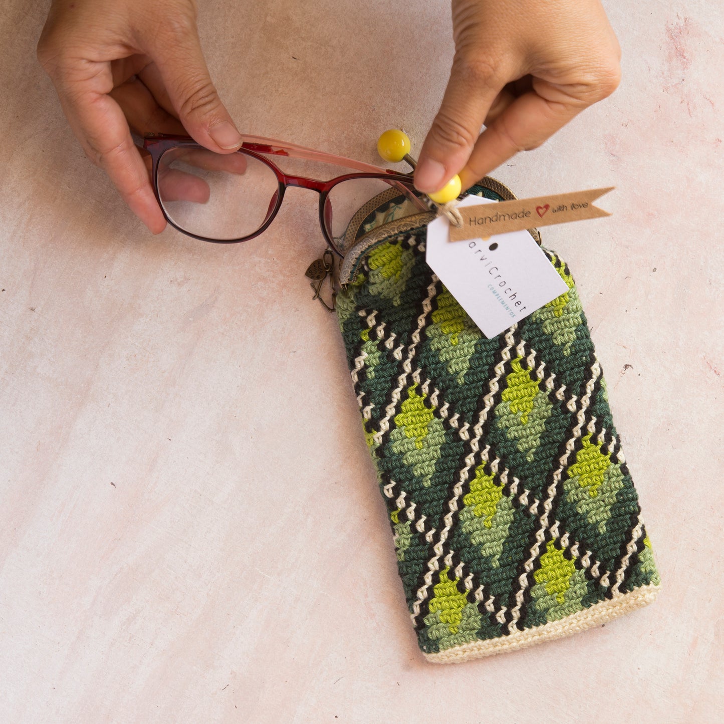Funda de gafas de crochet BOSQUE