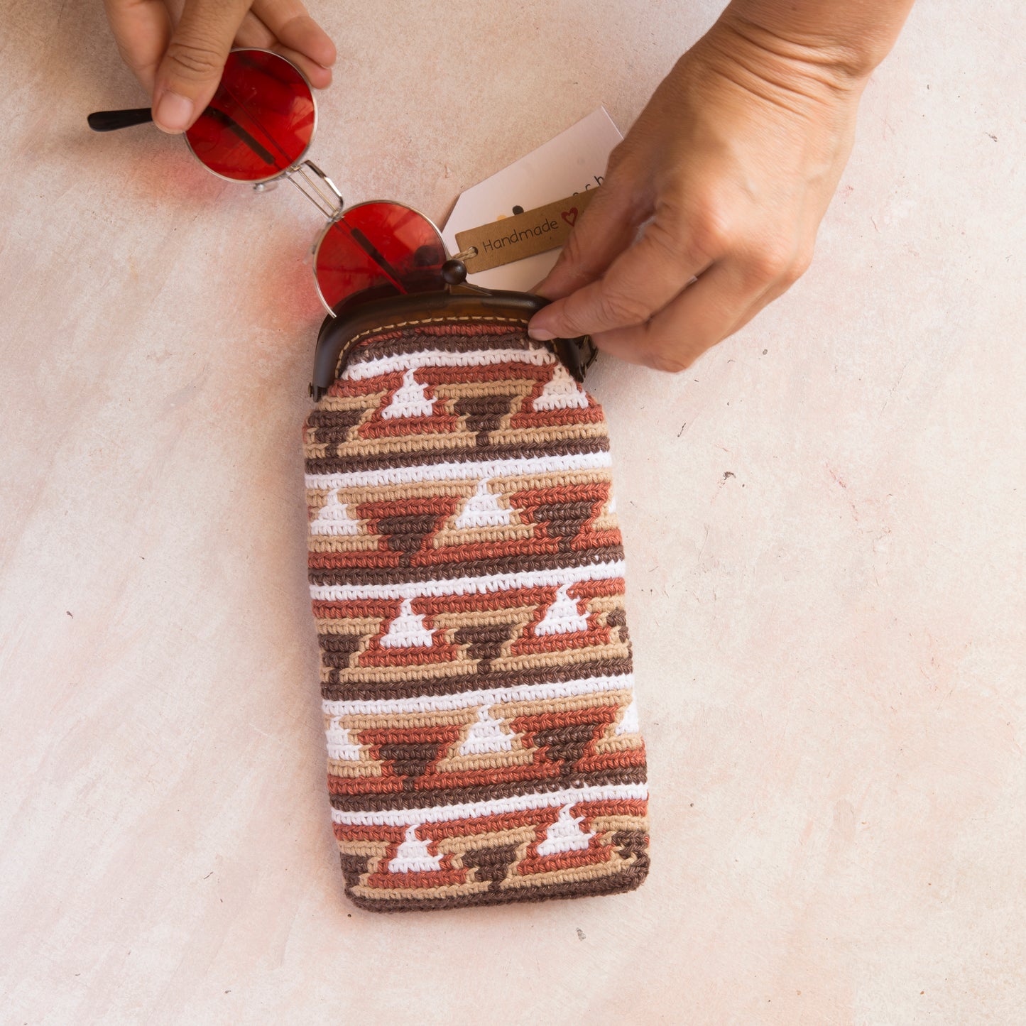 Funda de gafas de crochet ÉTNICA