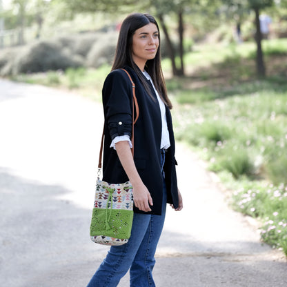 Bolso de Crochet y Tejido Jacquard HIEDRA