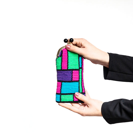 Funda de gafas de crochet TETRIS