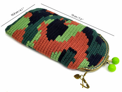 Funda de gafas de crochet CAMUFLAJE
