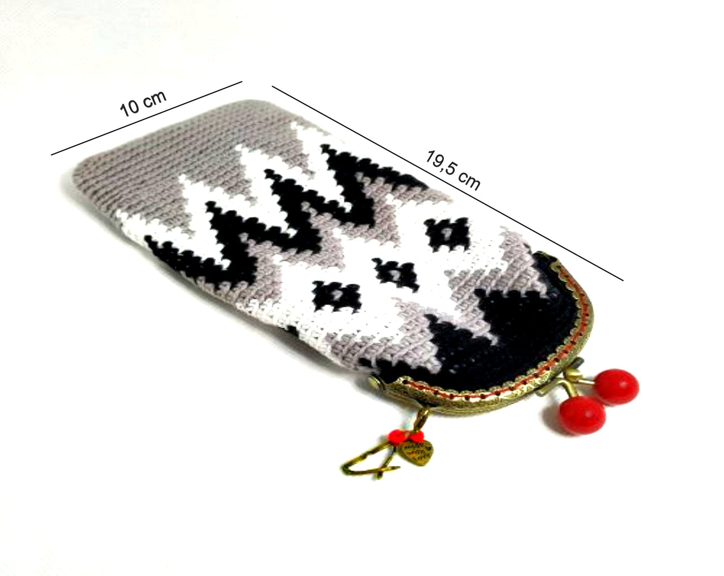 Funda de gafas de crochet JACQUARD