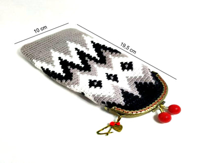 Funda de gafas de crochet JACQUARD