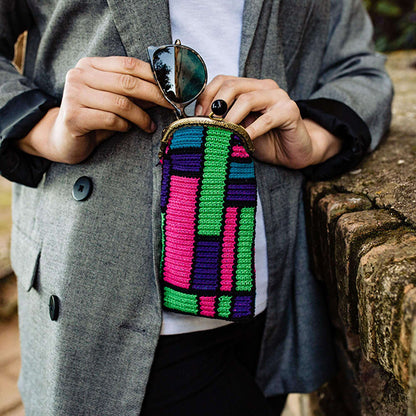 Funda de gafas de crochet TETRIS