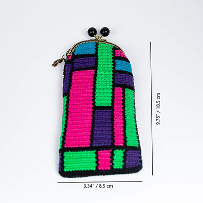 Funda de gafas de crochet TETRIS