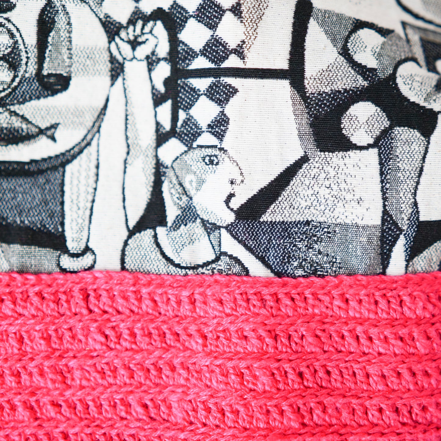 Bolso de Crochet y tejido Jacquard ÉBONY