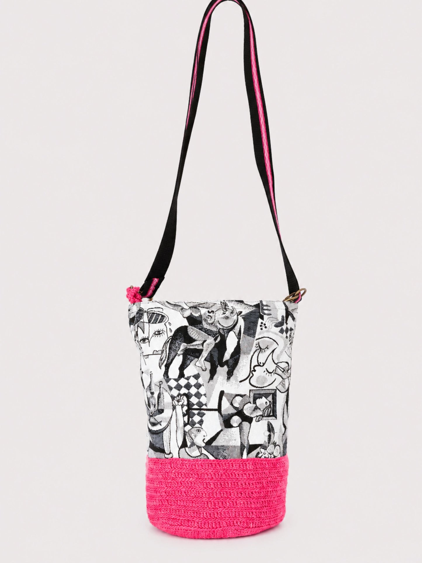 Bolso de Crochet y tejido Jacquard ÉBONY