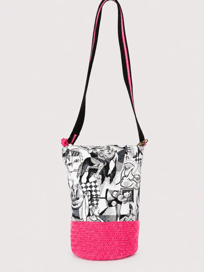 Bolso de Crochet y tejido Jacquard ÉBONY