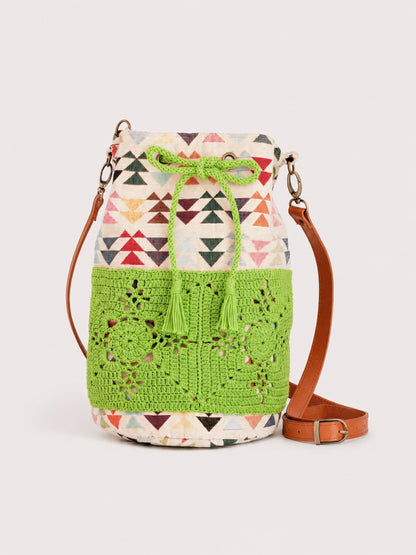Bolso de Crochet y Tejido Jacquard HIEDRA