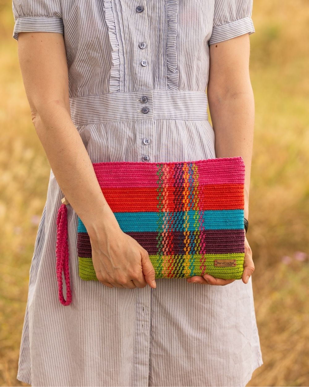 Bolso de mano de crochet TILDA