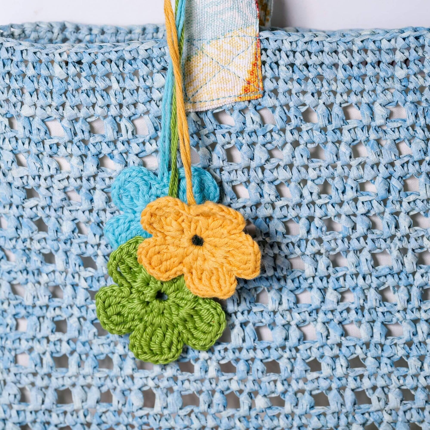 Bolso Tote de Crochet y Tejido Jacquard PRIMAVERA