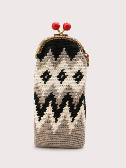Funda de gafas de crochet JACQUARD