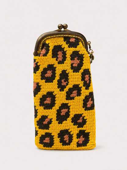 Funda de gafas de crochet LEOPARDO.