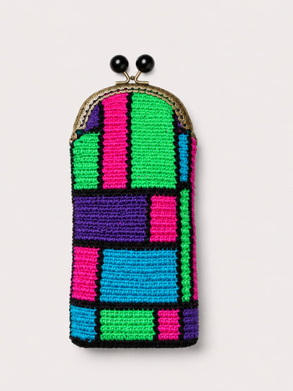 Funda de gafas de crochet TETRIS