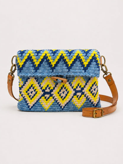 Mini riñonera de crochet JACQUARD