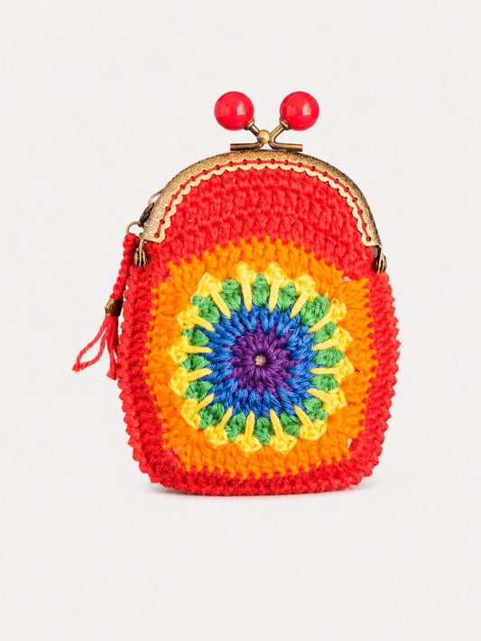 Monedero de crochet ARCOIRIS