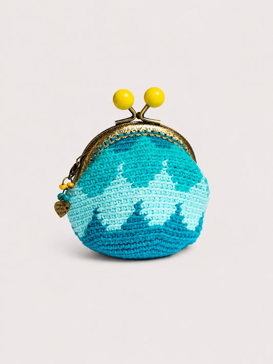 Monedero de crochet OLAS