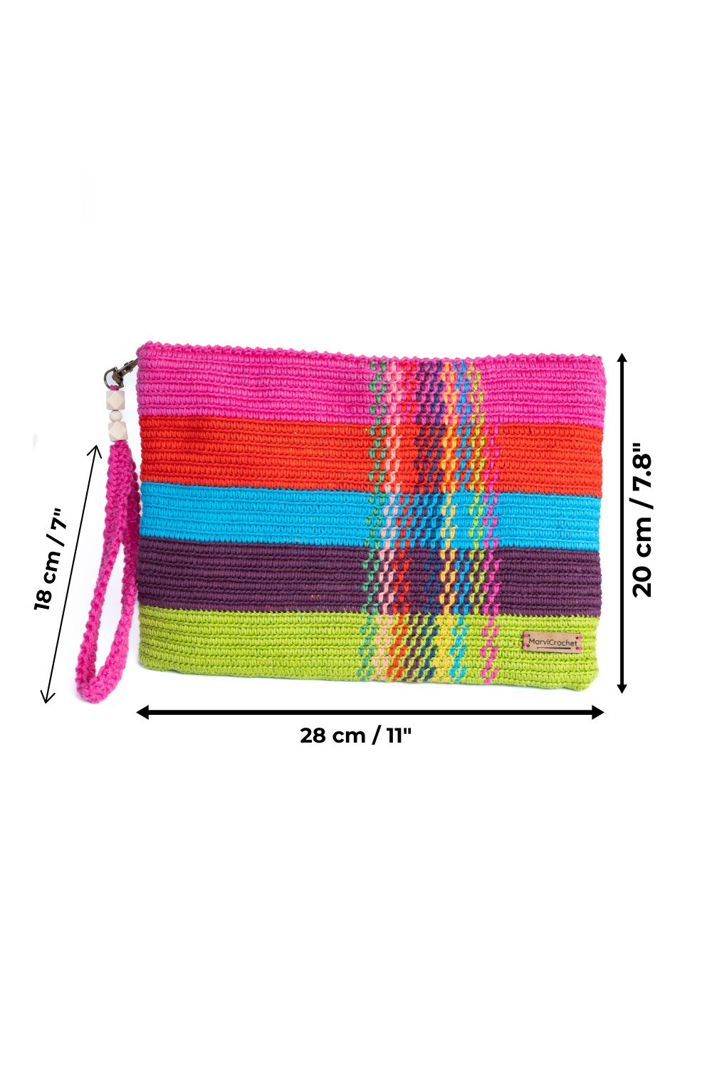 bolso de mano colorido hecho en españa a mano