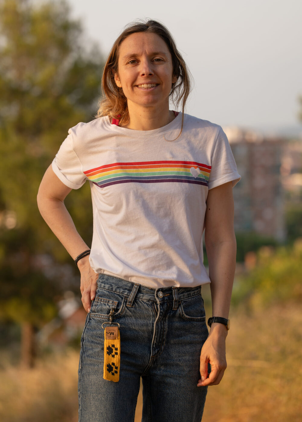 llavero con patitas de perro o gato